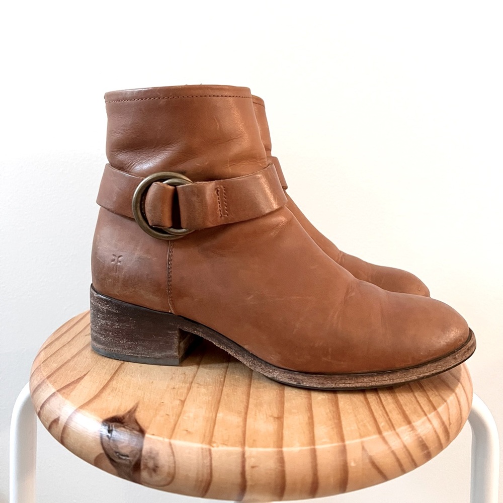 Frye Brown Leather Ankle Boots - Picture 3 of 6
